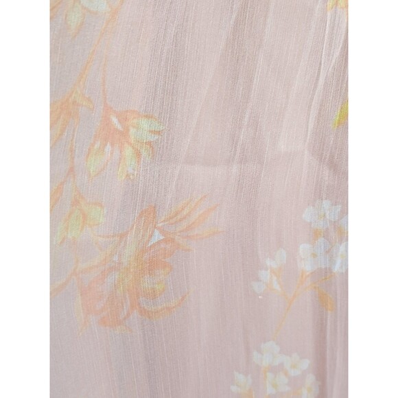 NWT French Connection Coral Floral Peach Diana Rec Crinkle Flowing Dress Size 12 - Picture 7 of 16